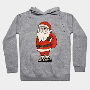 Santa Claus Christmas Flip Flops Hoodie